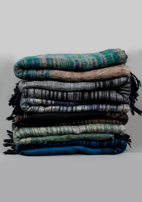 Handloomed Stripes Yak Wool Blanket