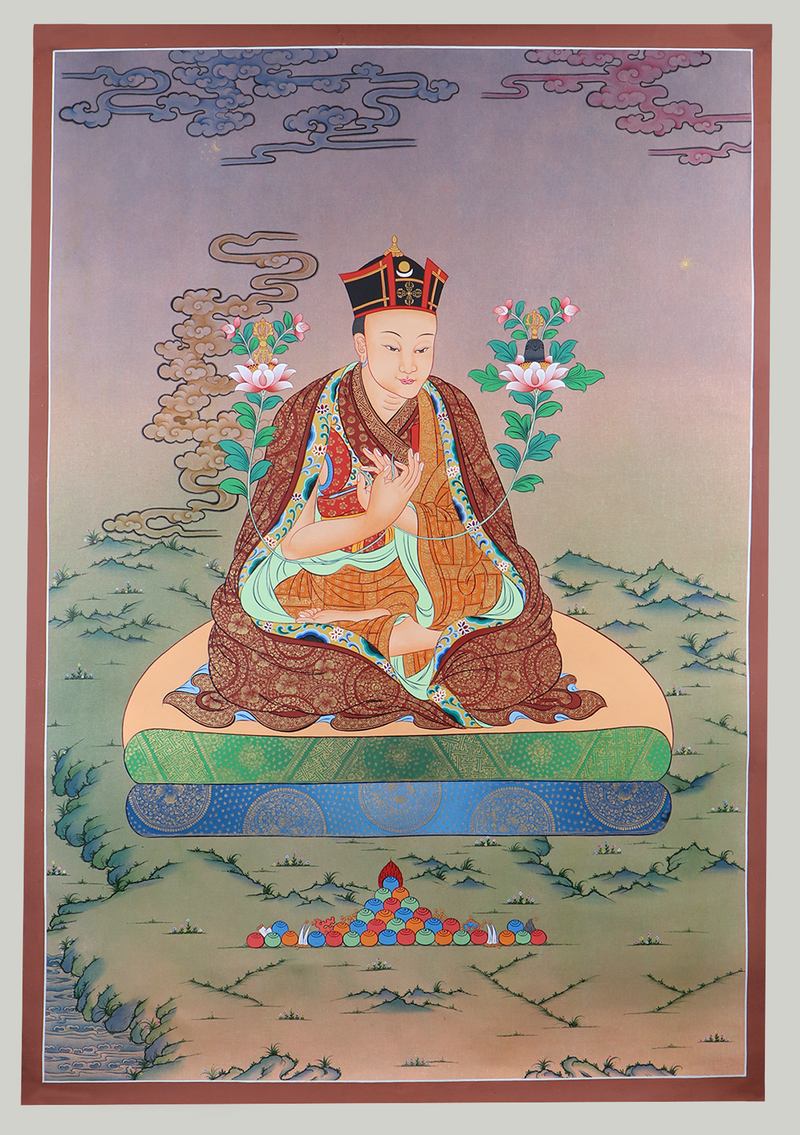 Karmapa The  Black Hat  Lama Thangka Painting