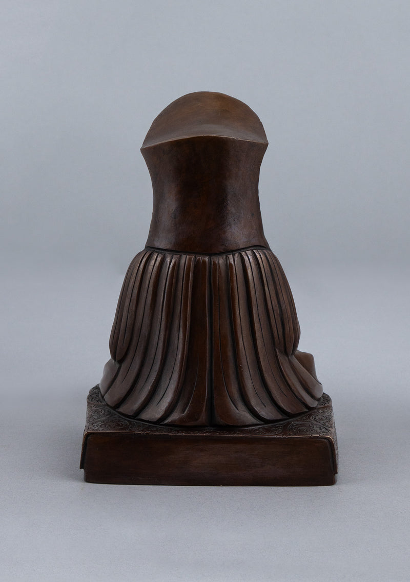 Copper Guru Gampopa Statue 7.5"H