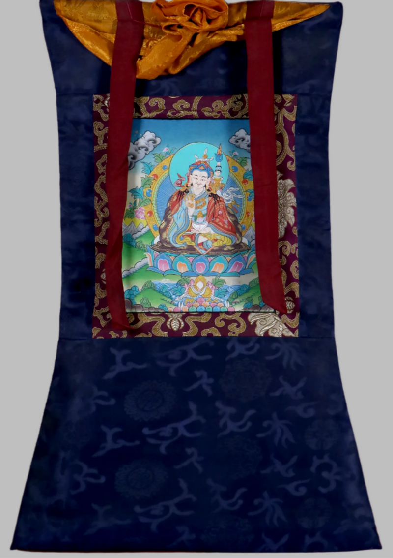Guru Padmasambhava Brocade Thangka Painting