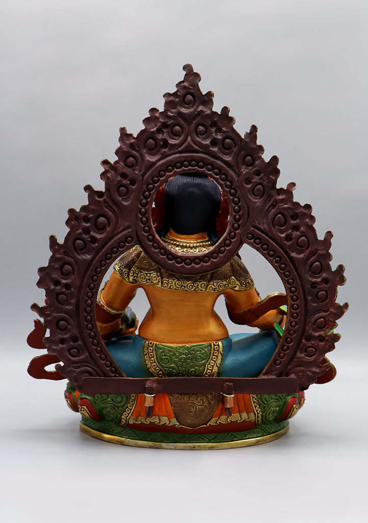 Gold Plated Jambala Painted Statue by Archana Shakya