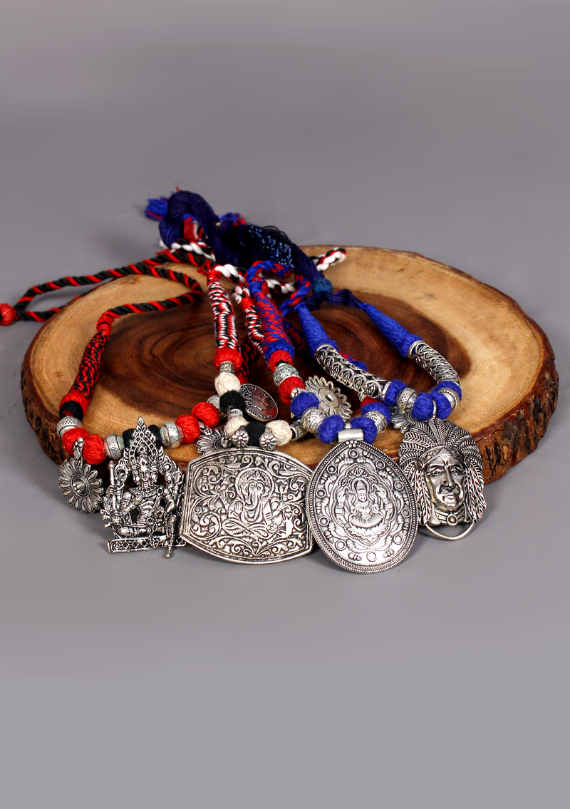Elegant White Metal Tribal Deity Pendant from Nepal