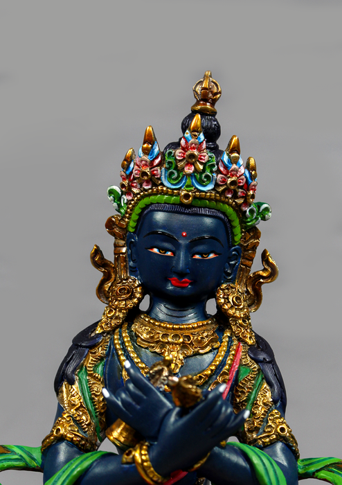 Vajradhara Handpainted Gold Gilded Statue