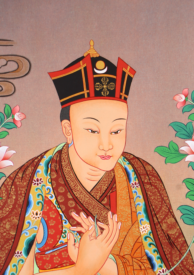 Karmapa The  Black Hat  Lama Thangka Painting