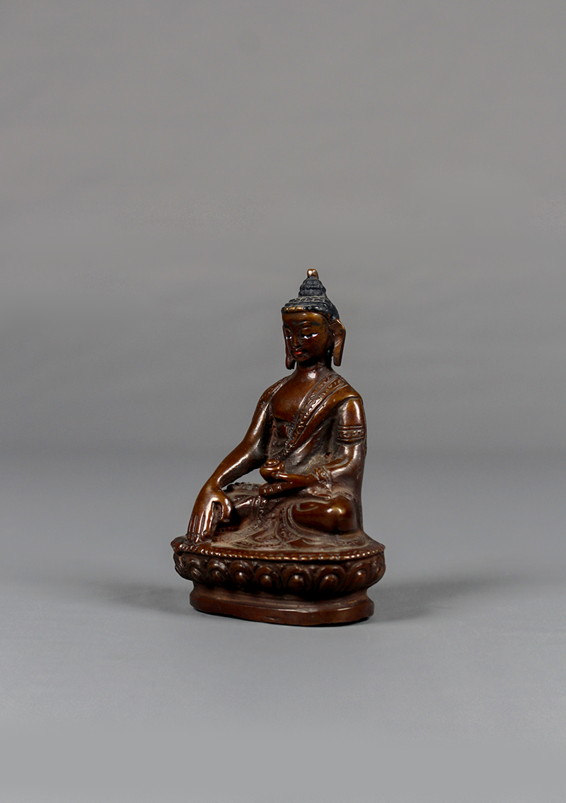 Copper Shakyamuni Buddha Statue 3.25"