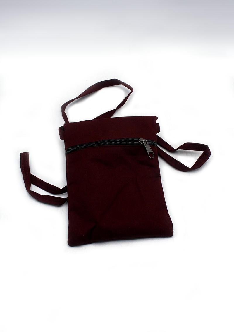 Embroidered Endless Knot Shoulder Pouch Bag