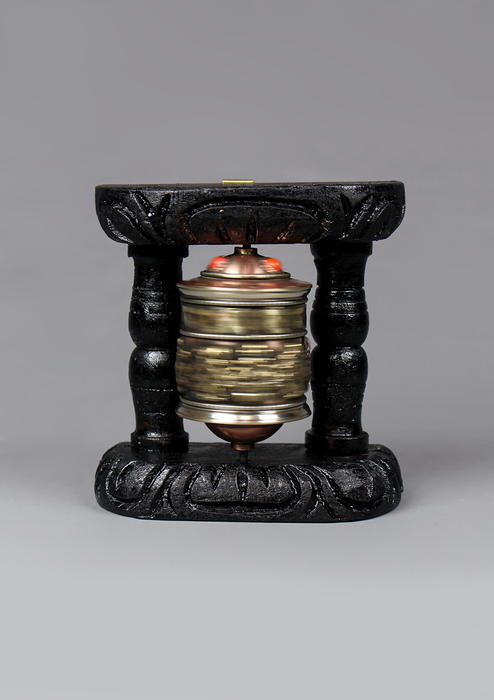 8 Auspicious Symbol Prayer Wheel Wall Hanging