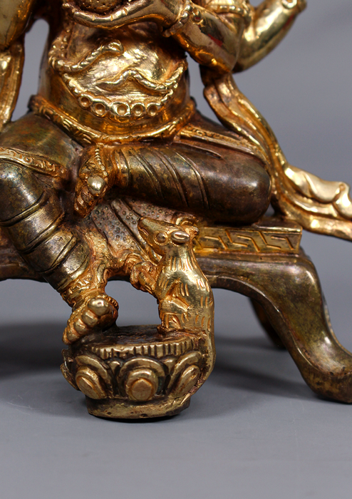 Partly Gold Plated Ganesh Statue 7.5" H