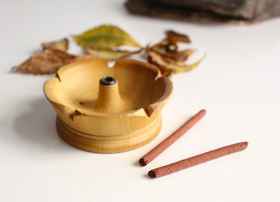 Tashi Lama Lotus Wooden Incense Burner