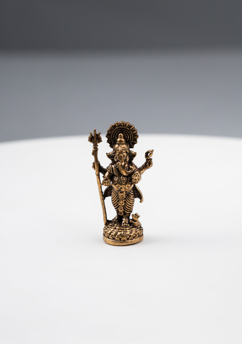 Brass Mini Hindu God Statues 1"