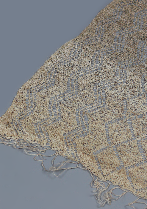 Luxury Handwoven Nettle Yarn Pattern Shawl
