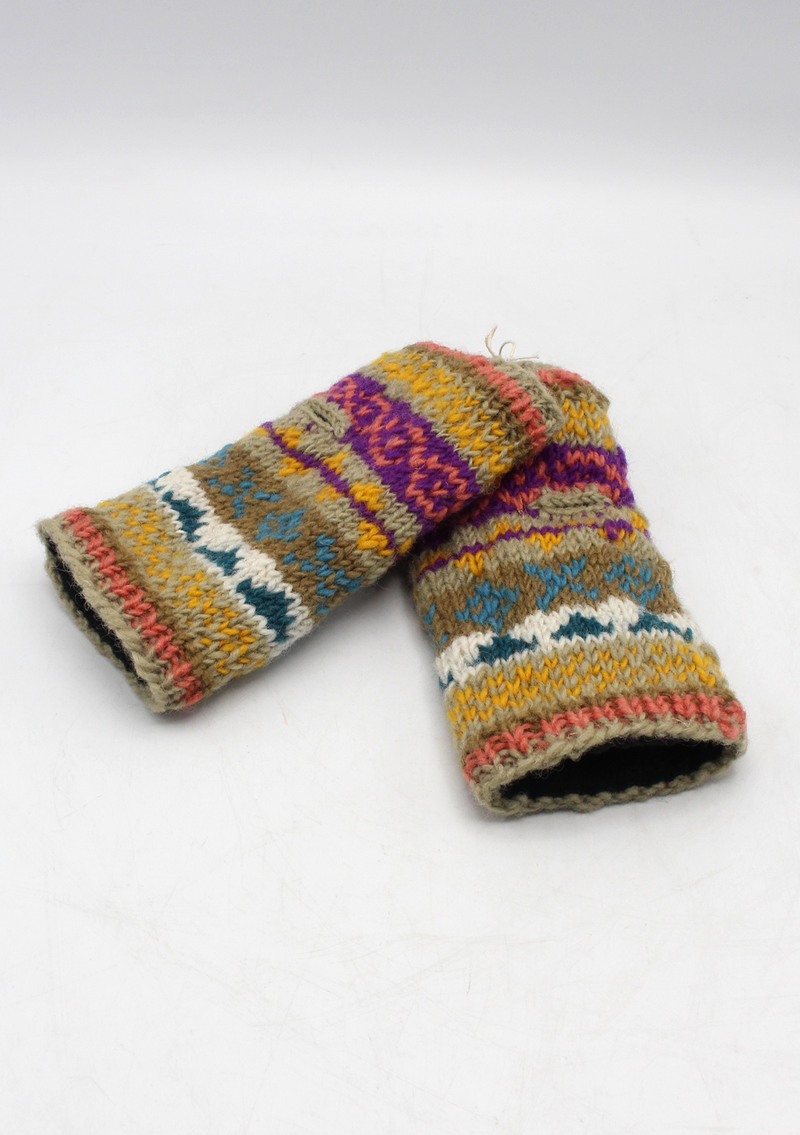 Beautiful Orange and Gray Finger less Hand Warmer