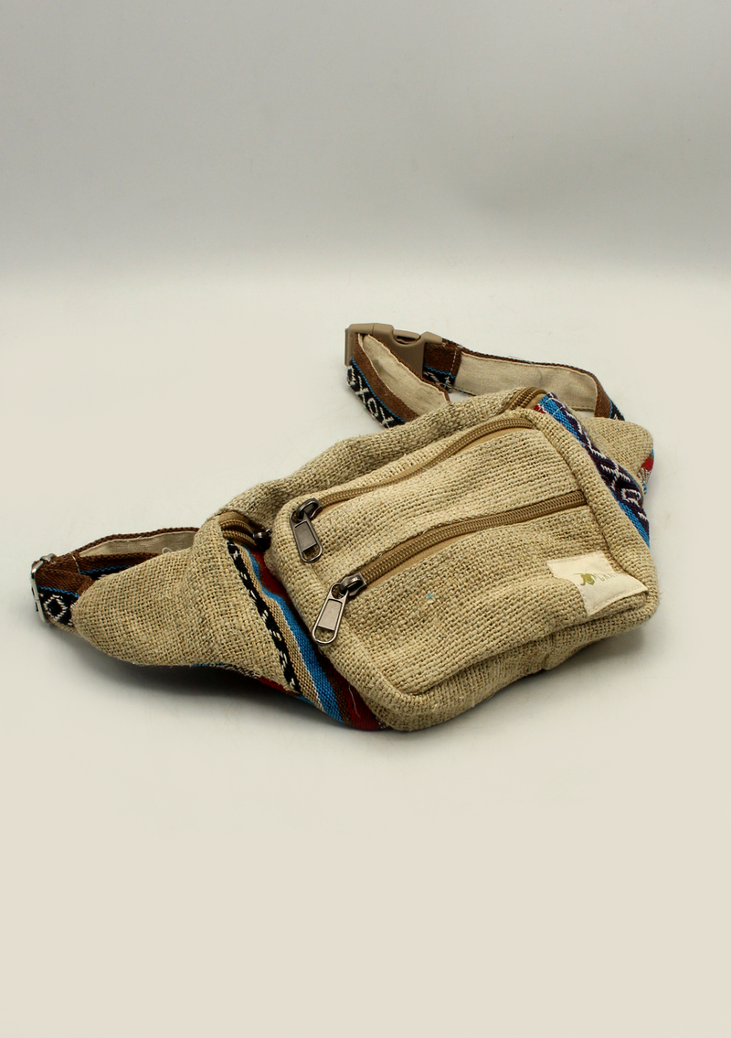 Natural Hemp Fanny Pack, Hemp Waist Utility Belt
