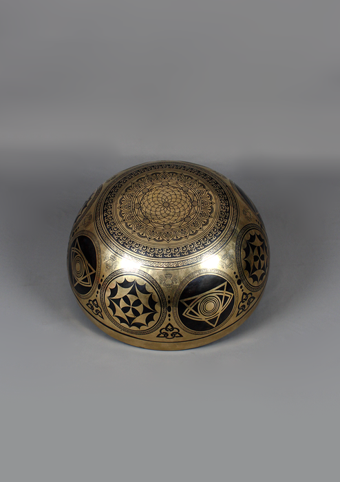 Avalokiteshvara  Handpainted Singing Bowl 9"