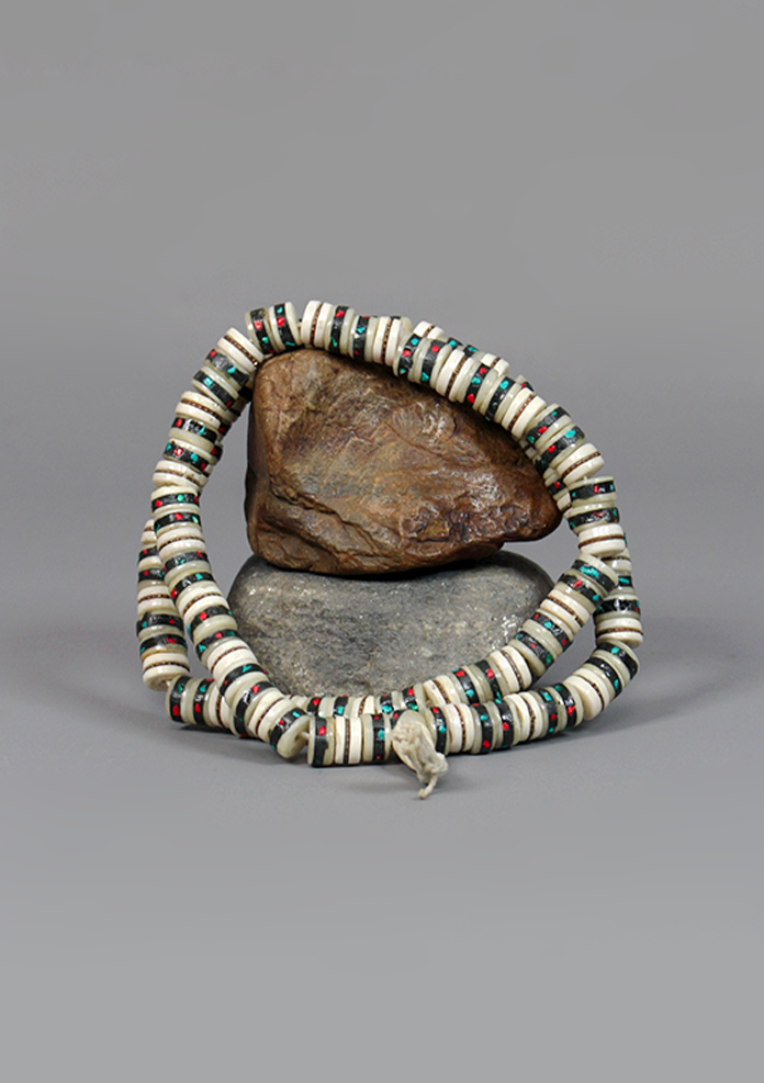 Bone Inlaid 108 Beads White Prayer Mala