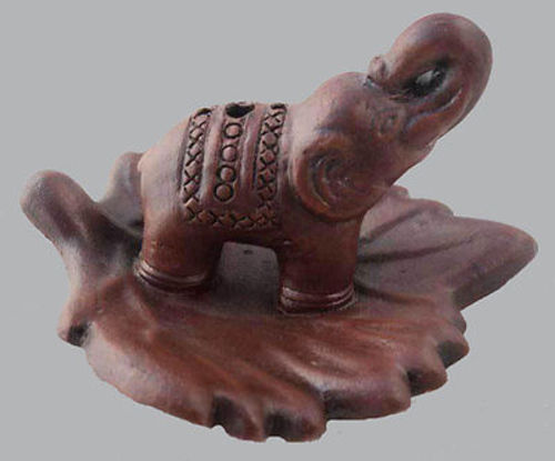 Terracotta Elephant Incense Burner