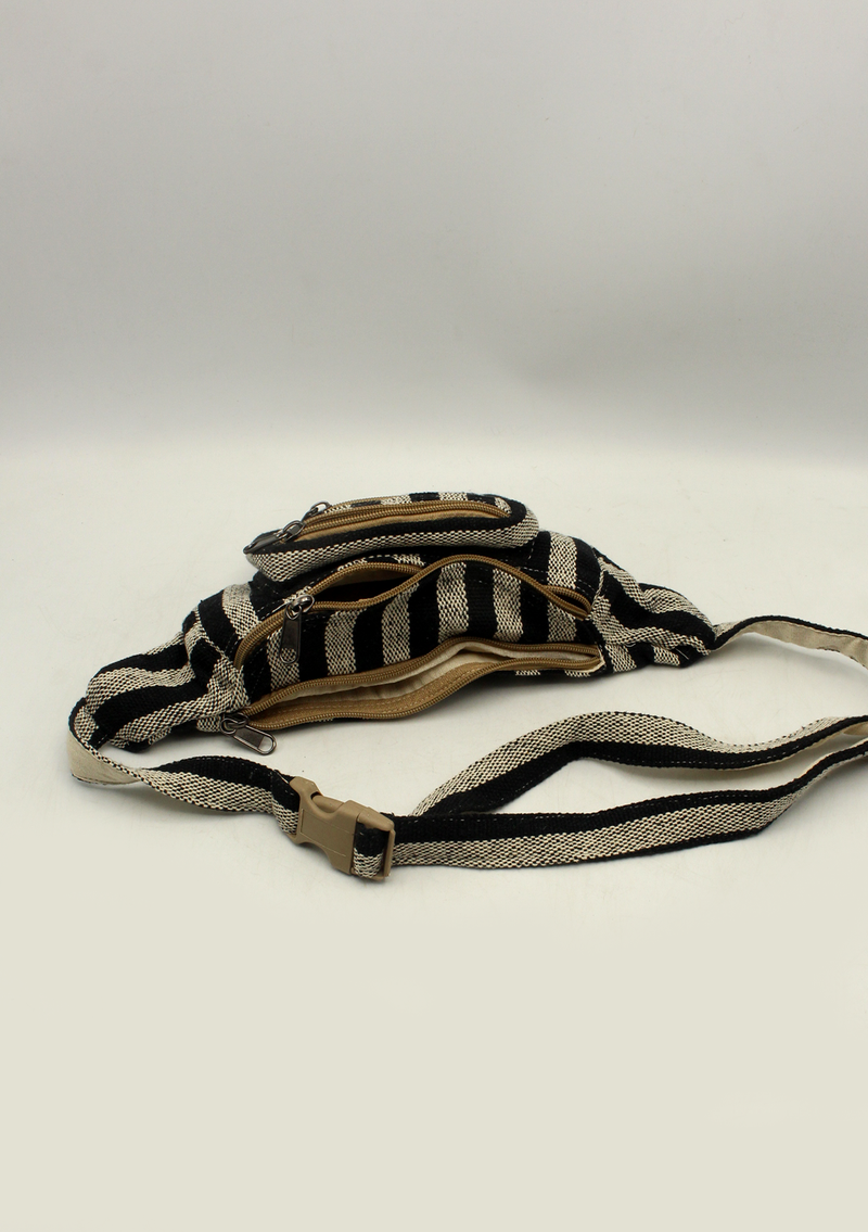 Black Hemp Fanny Pack, Hemp Waist Utility Belt