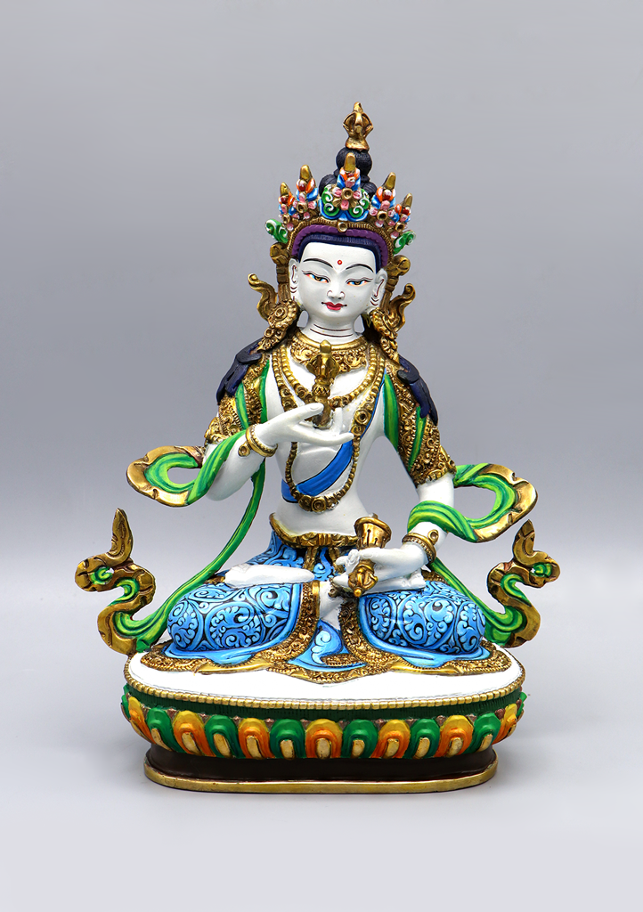 Vajrasattva Handpainted Statue 9"H by Archana Shakya