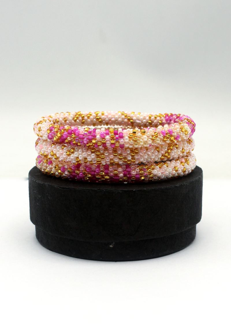 Tilicho Roll on Beads Bracelet Gift Set of 3 in Eco-Friendly Jewelry Box