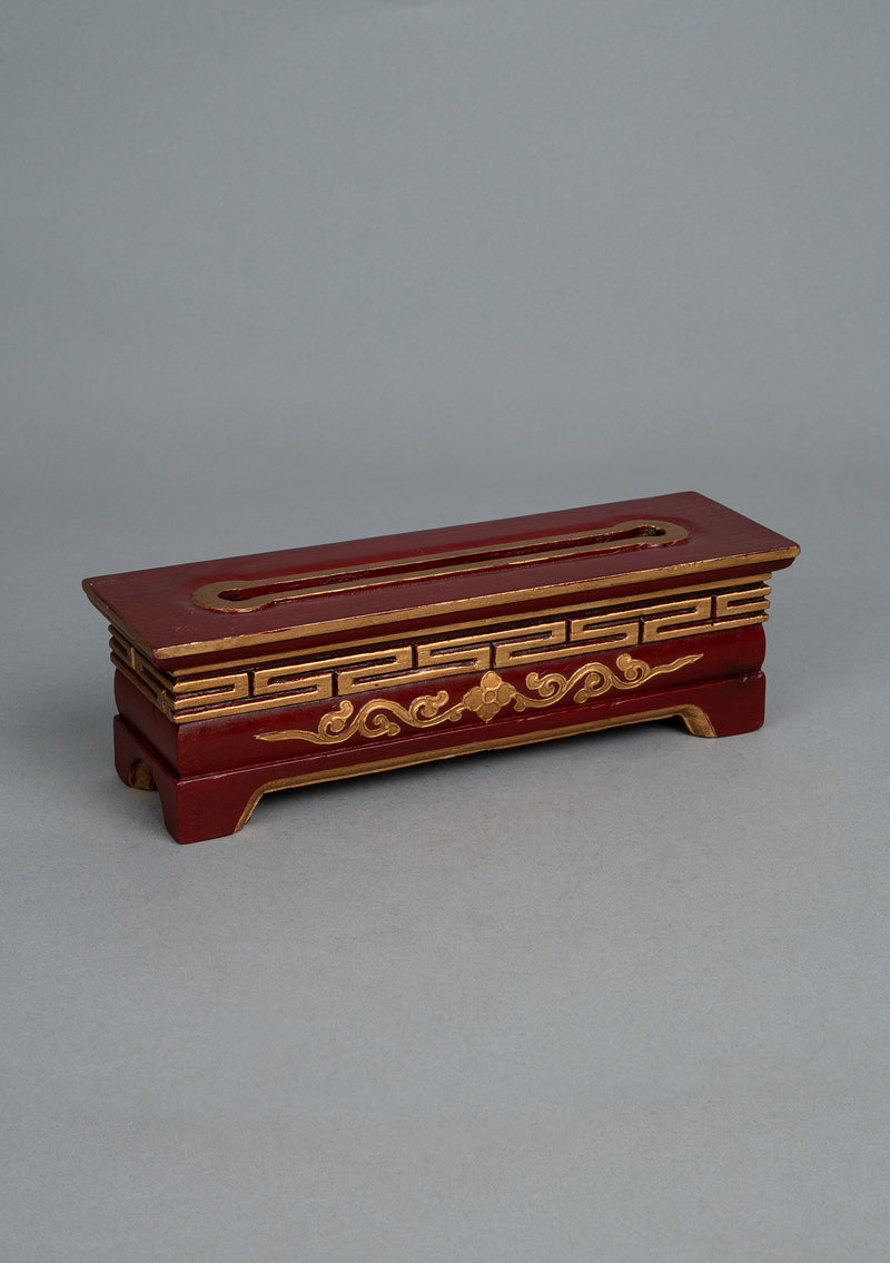 Handpainted Tibetan Pattern Wooden Incense Burner
