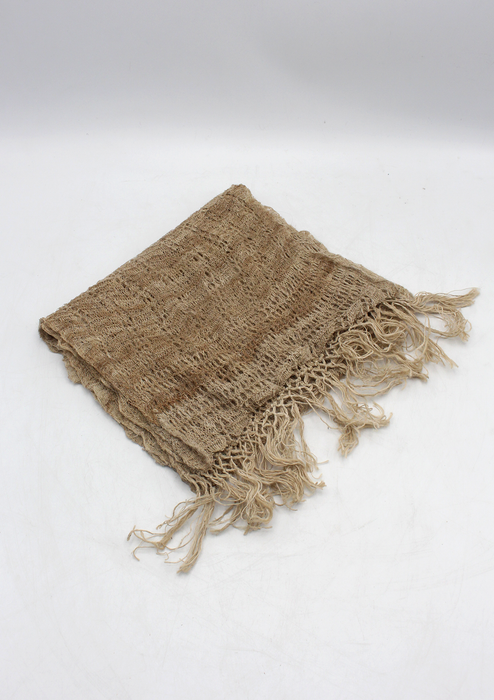 Natural Nettle Yarn Woven Pattern Shawl