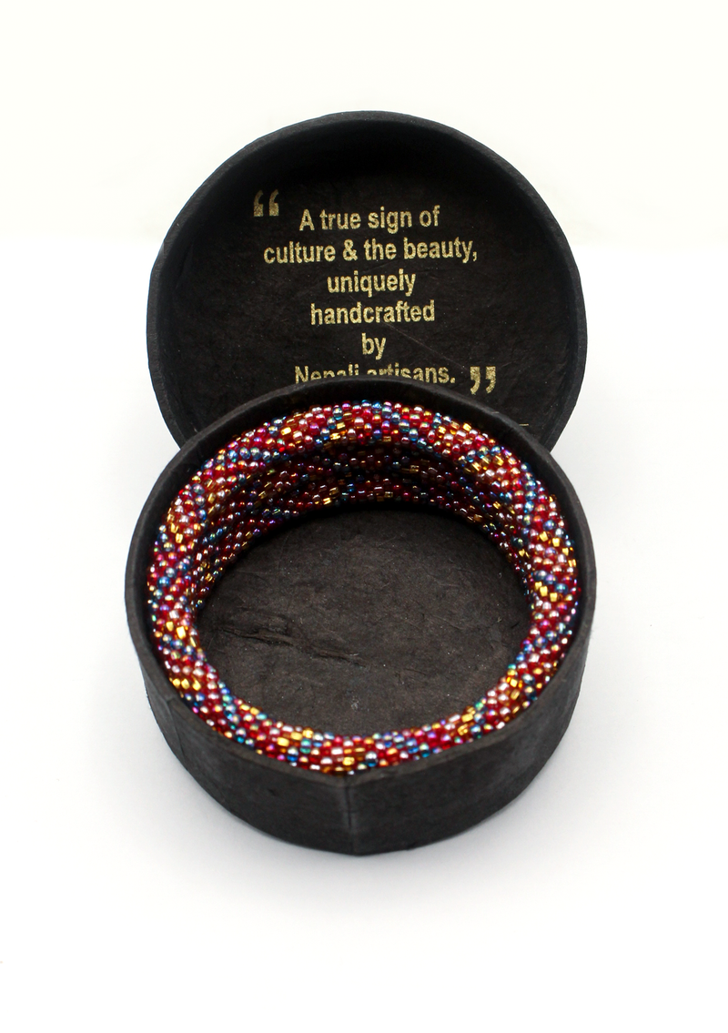 Machhapuchhare  Roll on Beads Bracelet Gift Set of 3 in Eco-Friendly Jewelry Box