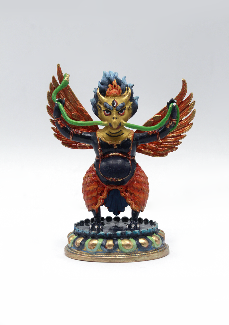 Hand-Painted Standing Garuda Statue 3.5"H