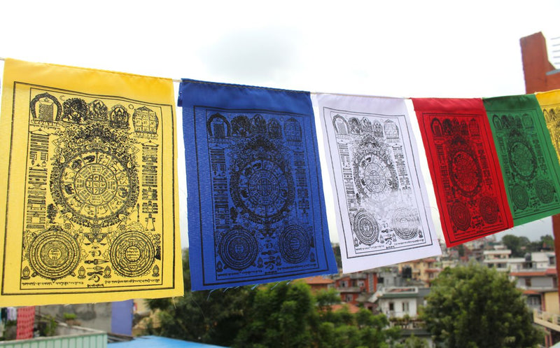 Tibetan Astrology Jyoti Chakra Wheel Prayer Flags
