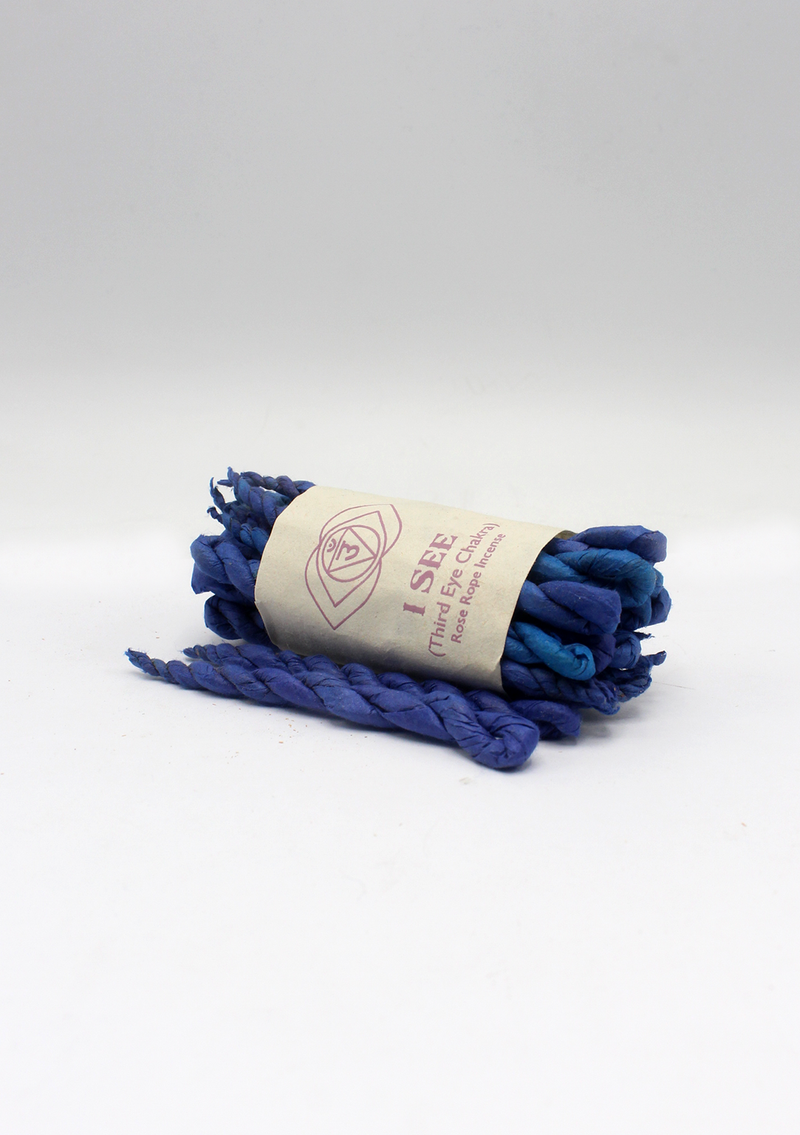 Third Eye  Ajna  Chakra Rose Indigo Rope Incense