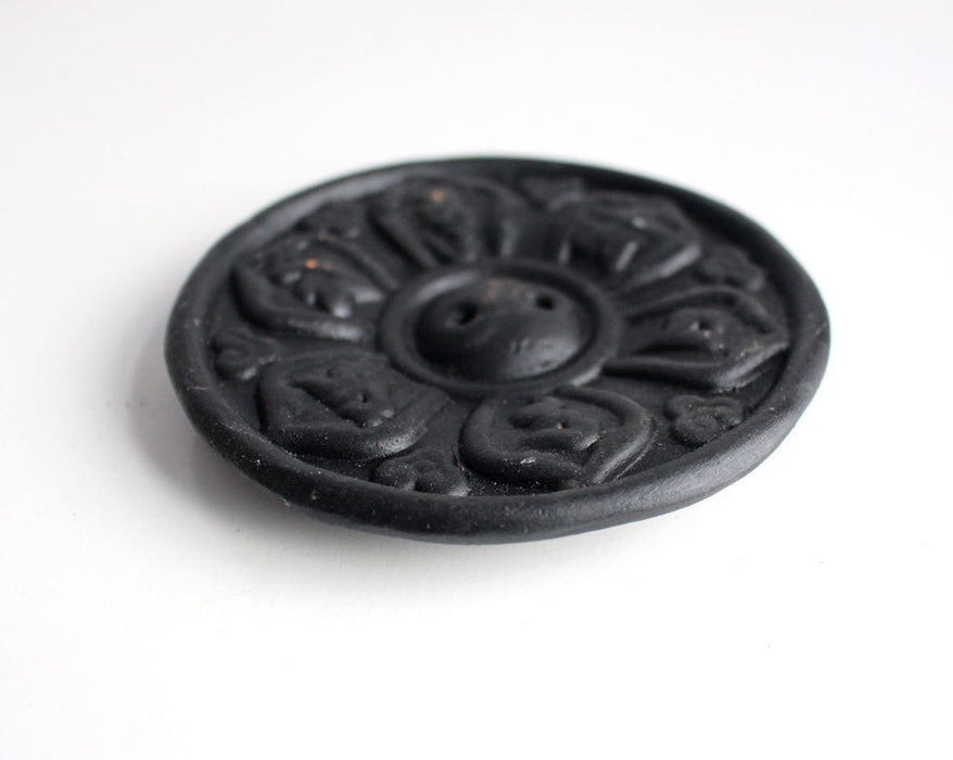 Om Mani Clay Incense Burner
