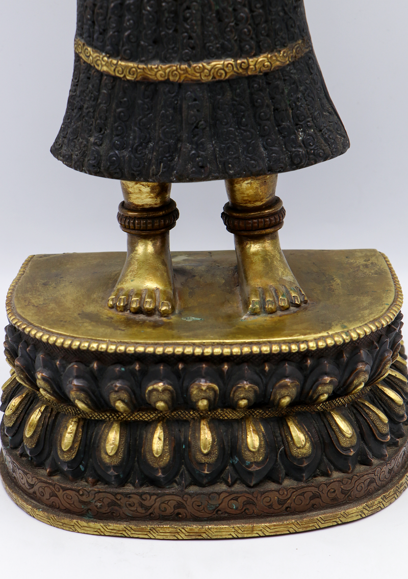 Dipankar Buddha 24 K Gold Copper Statue 19"H