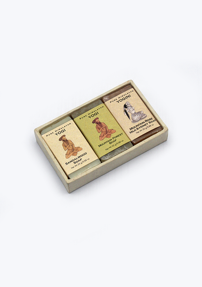 Pure Himalayan Yogi Yogini Gift Soap Set of 3