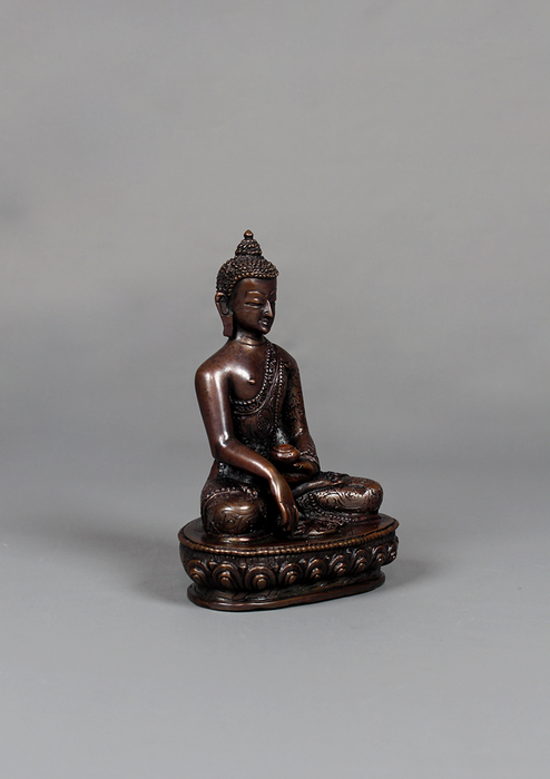 5 Inch Copper Shakyamuni Buddha Statue – Handmade Buddhist Art from Nepal