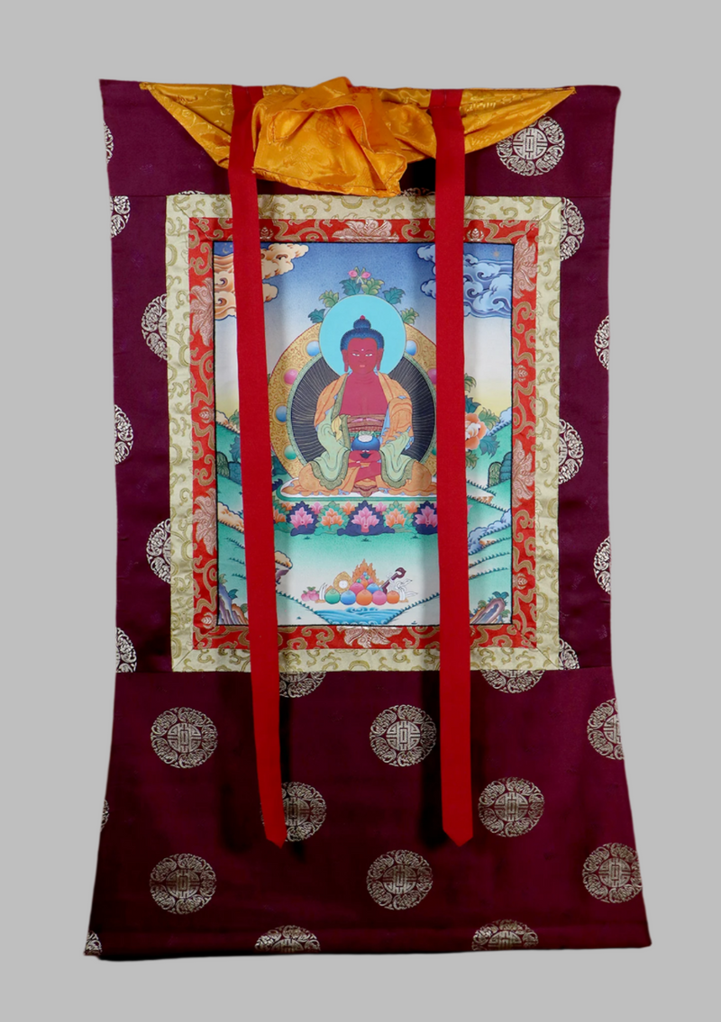 Amitabha Brocade Thangka Painting