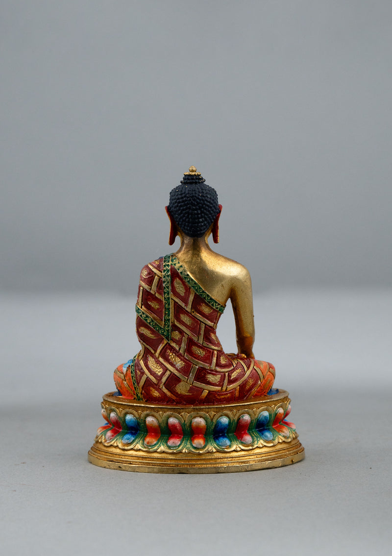 Handpainted Shakyamuni Buddha Statue 4" H