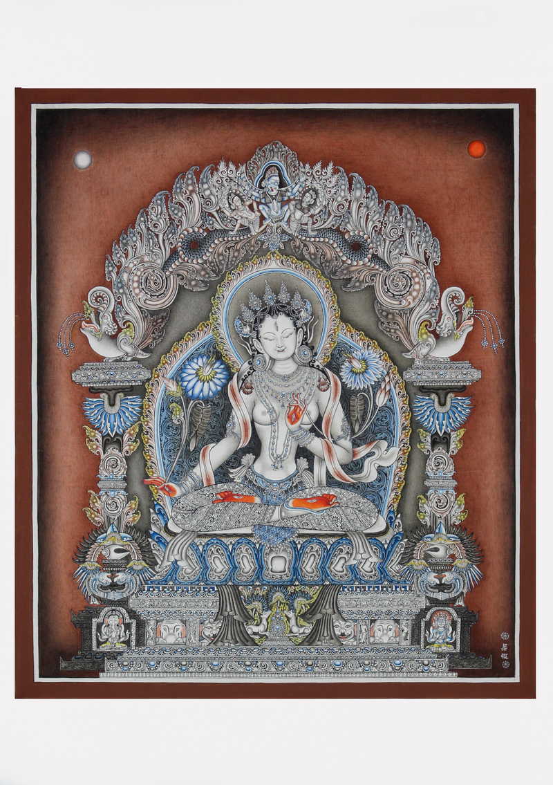 Masterarts White Tara Thangka Painting