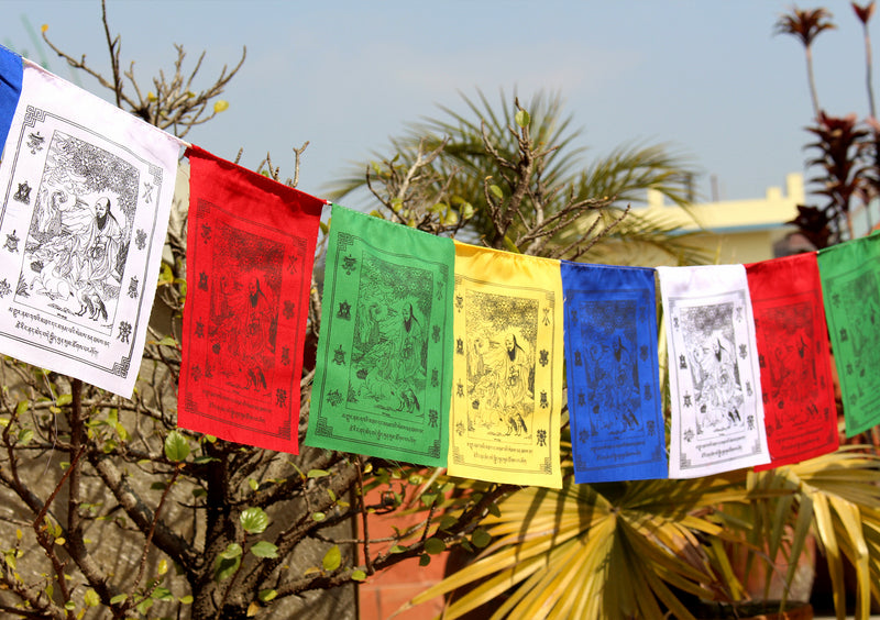 Long Life Symbol Prayer Flag, Tibetan Prayer Flag
