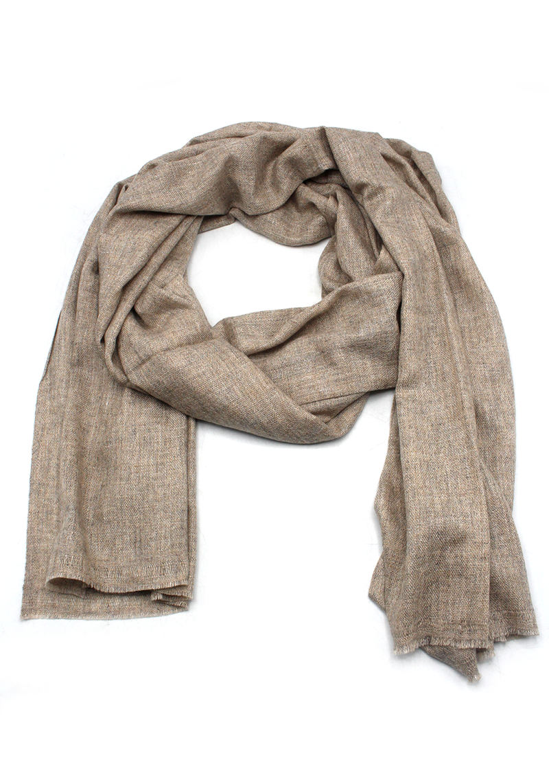 Gray Mix Wool Cashmere Shawl