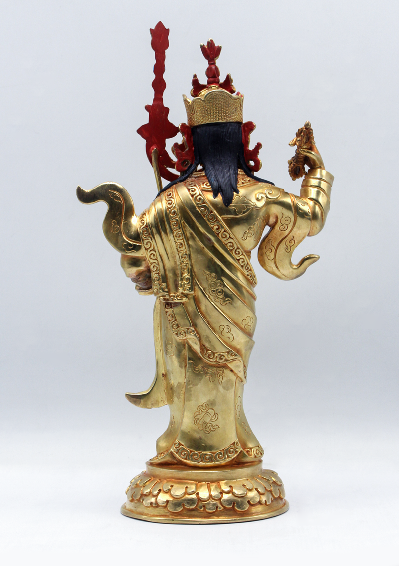 Fully Gold Plated Standing Guru Padmasambhava 11"H