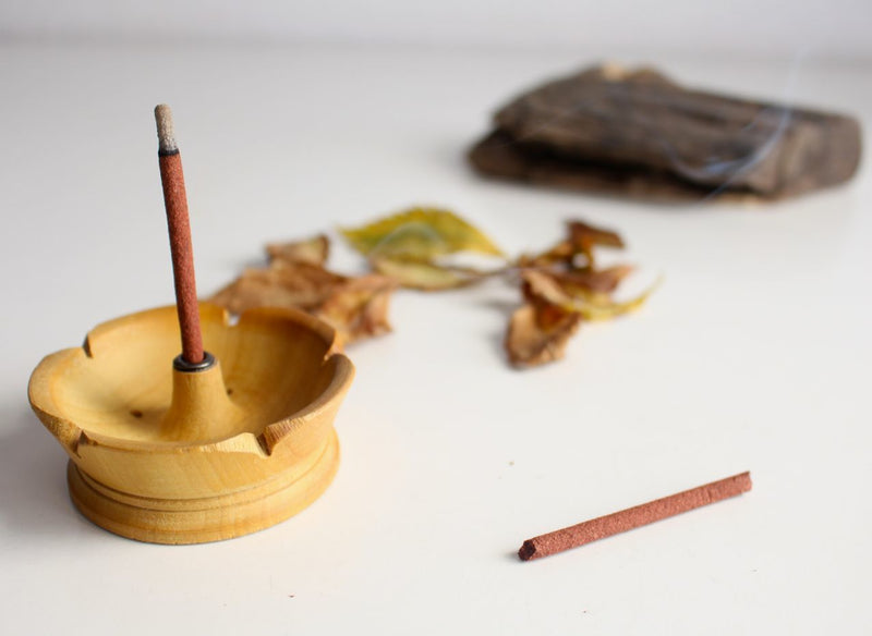 Tashi Lama Lotus Wooden Incense Burner