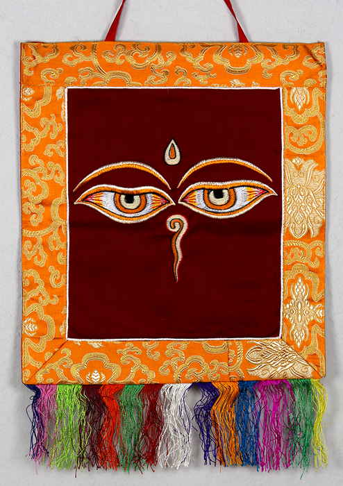 Buddha Eyes Brocade Wall Hanging
