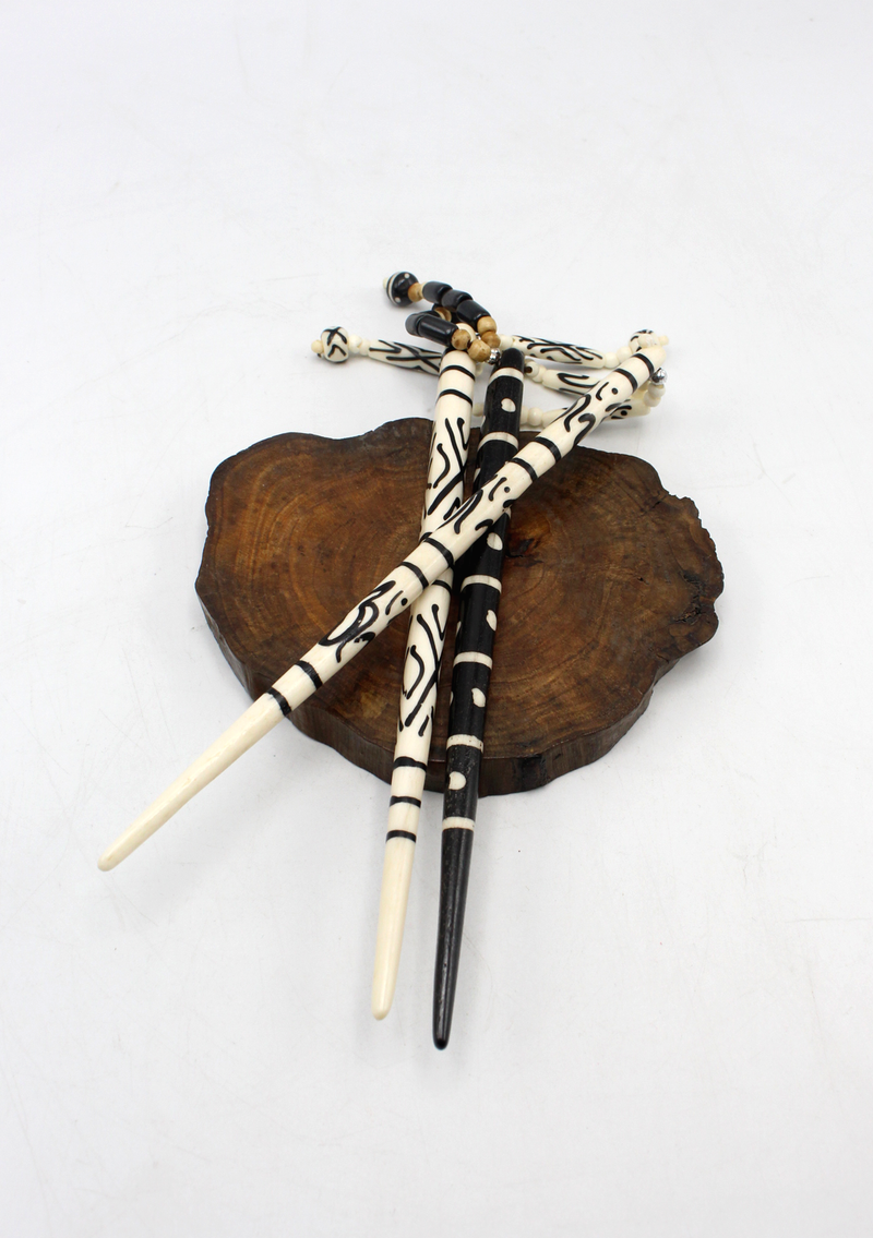 Yak Bone Hair Sticks Clip