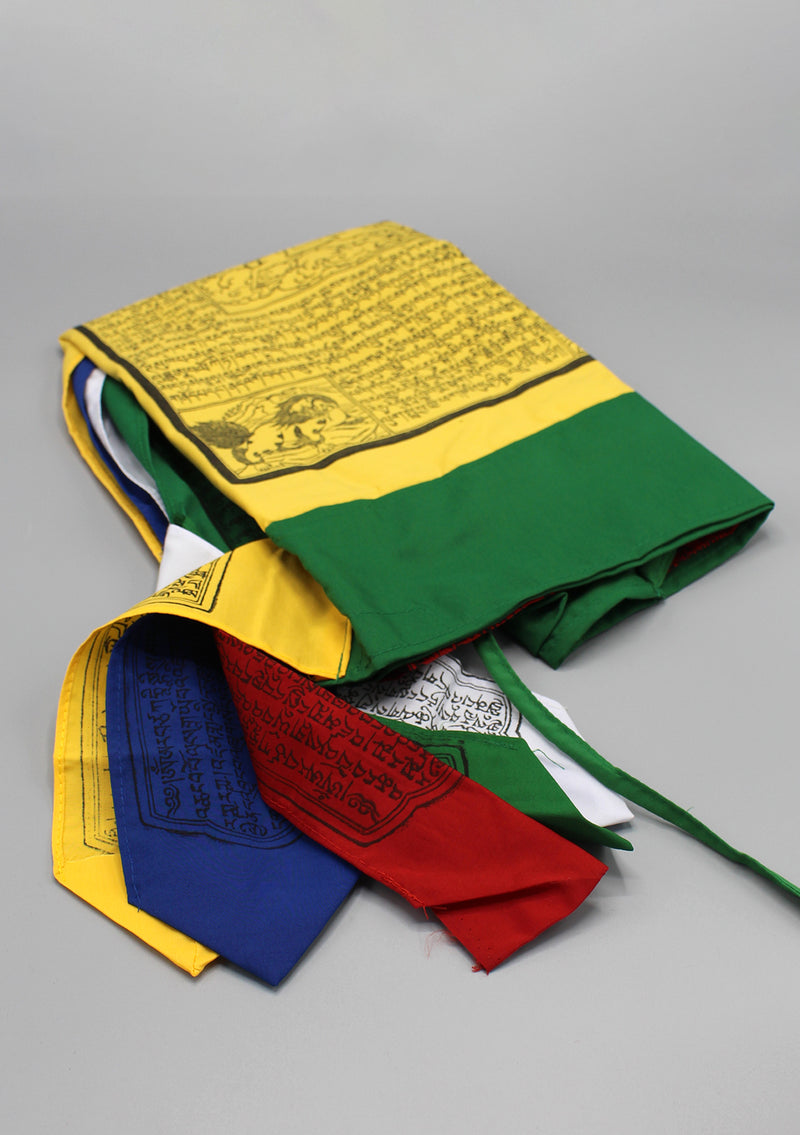 Tibetan Vertical Prayer Flags – Handmade Poly-Cotton, Meditation & Yoga Decor, Nepal"