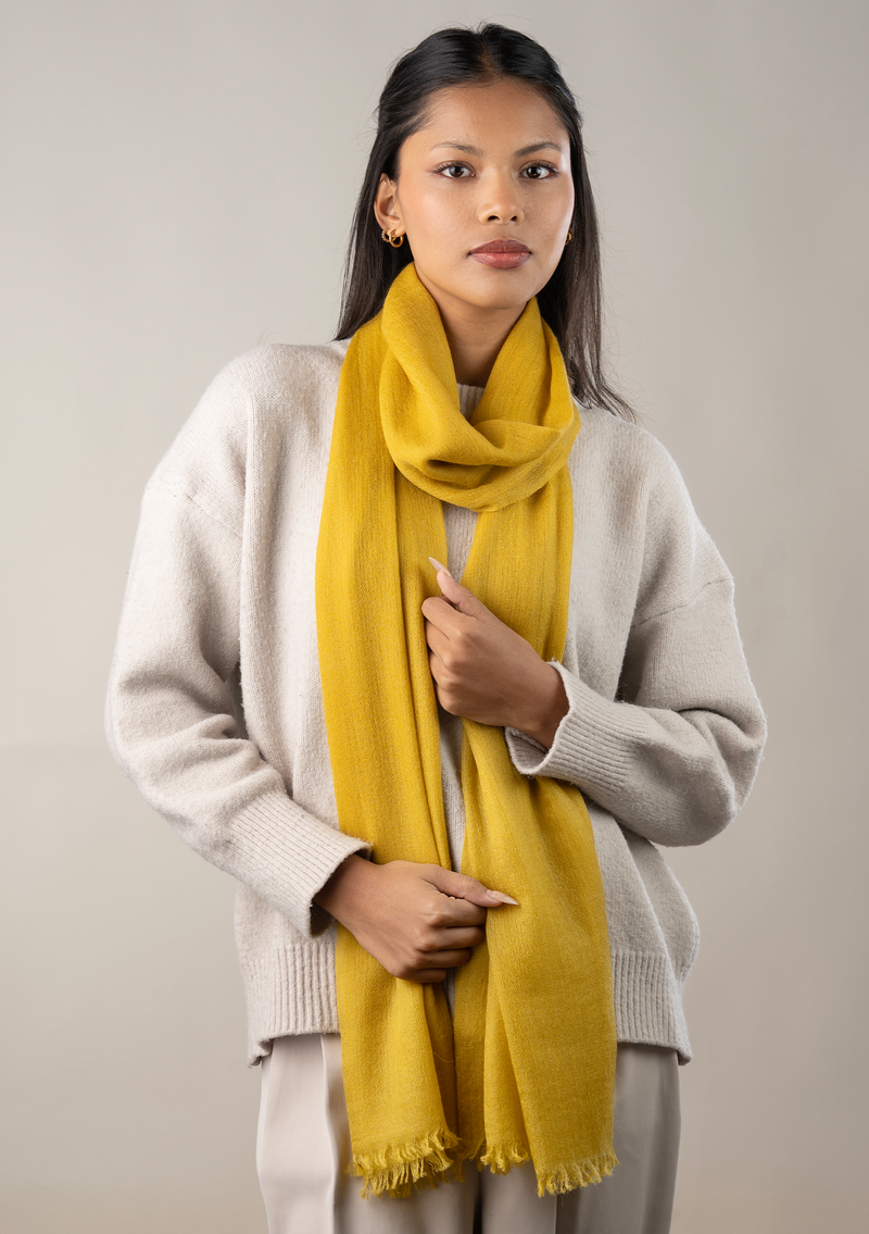 Premium 100% Cashmere Pashmina Shawl - Acacia