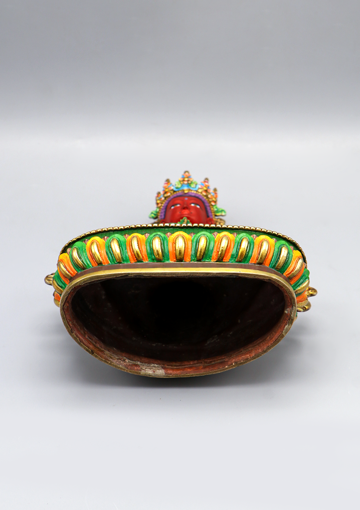 Apparmita Colored Red & Green Statue 9"H