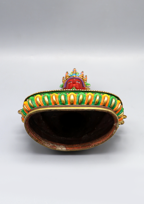 Apparmita Colored Red & Green Statue 9"H