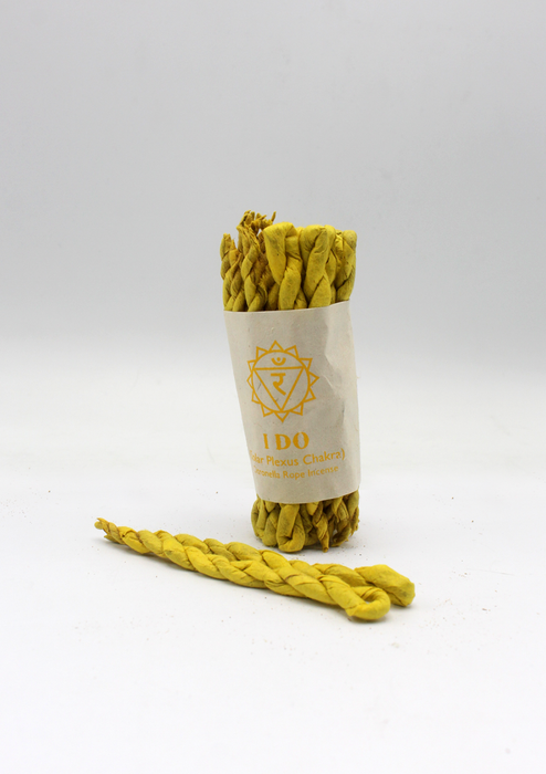 Solar Plexus Chakra  Manipura Citronella Yellow Rope Incense