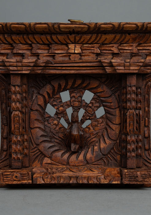 Exquiste Peacock Wooden  Window Handcrafted Heritage of Bhaktapur