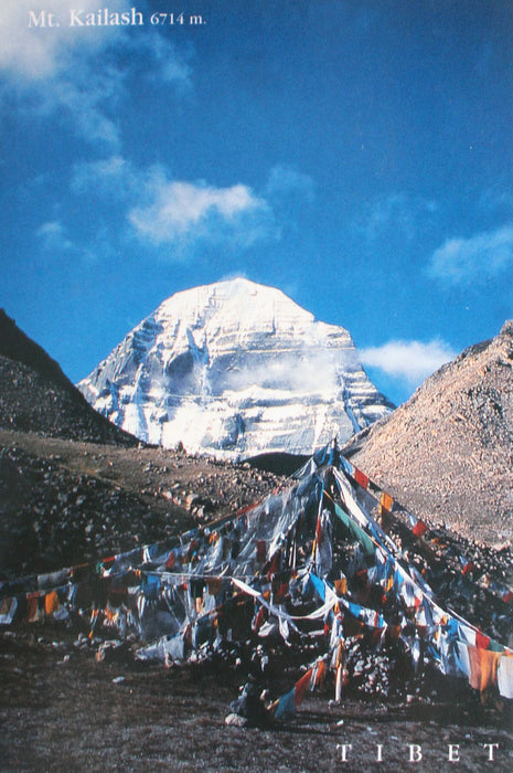 Tibetan Prayer Flags in Mount Kailash Postcard