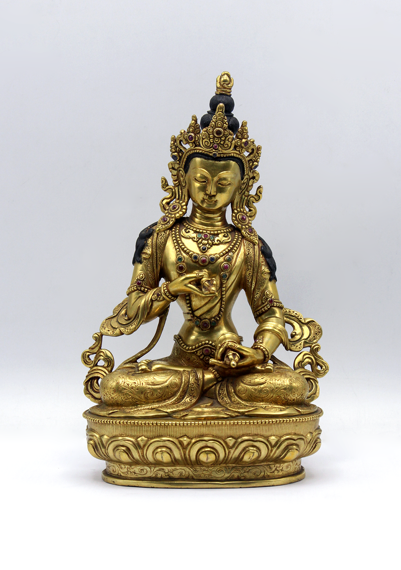 Masterpiece 24 K Gold Vajrasattva Statue 9"H
